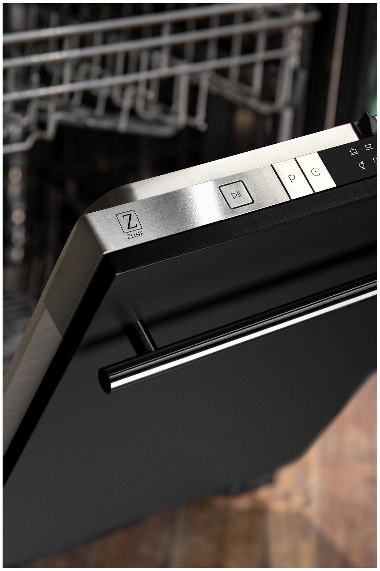 Zline DWBLMH24 Black Matte, Modern Handle