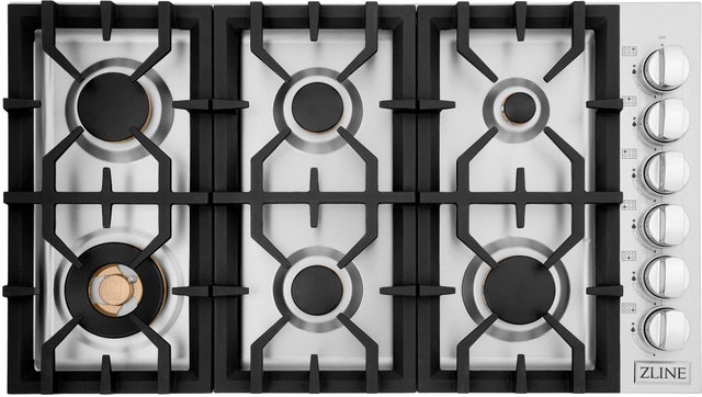 Zline RC36 36 Inch Drop-In Gas Cooktop with 6 Sealed Burners:...