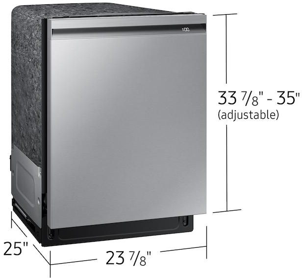 Samsung DW80B6060US Fingerprint Resistant Stainless, Pocket Handle