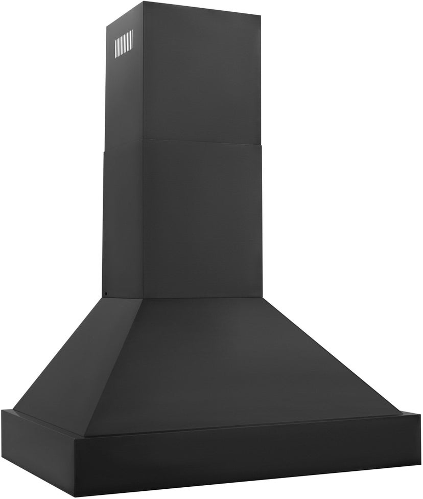 Zline BS655N30 Wall Mount Ducted Range Hood with LED Lights: Blac...