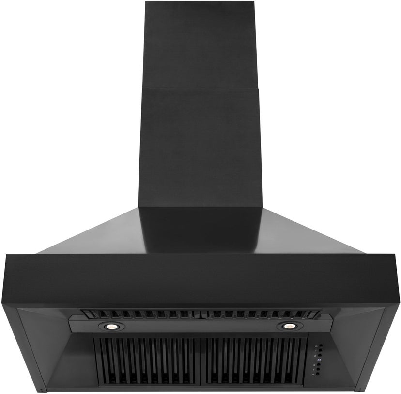 Zline BS655N30 Wall Mount Ducted Range Hood with LED Lights: Blac...