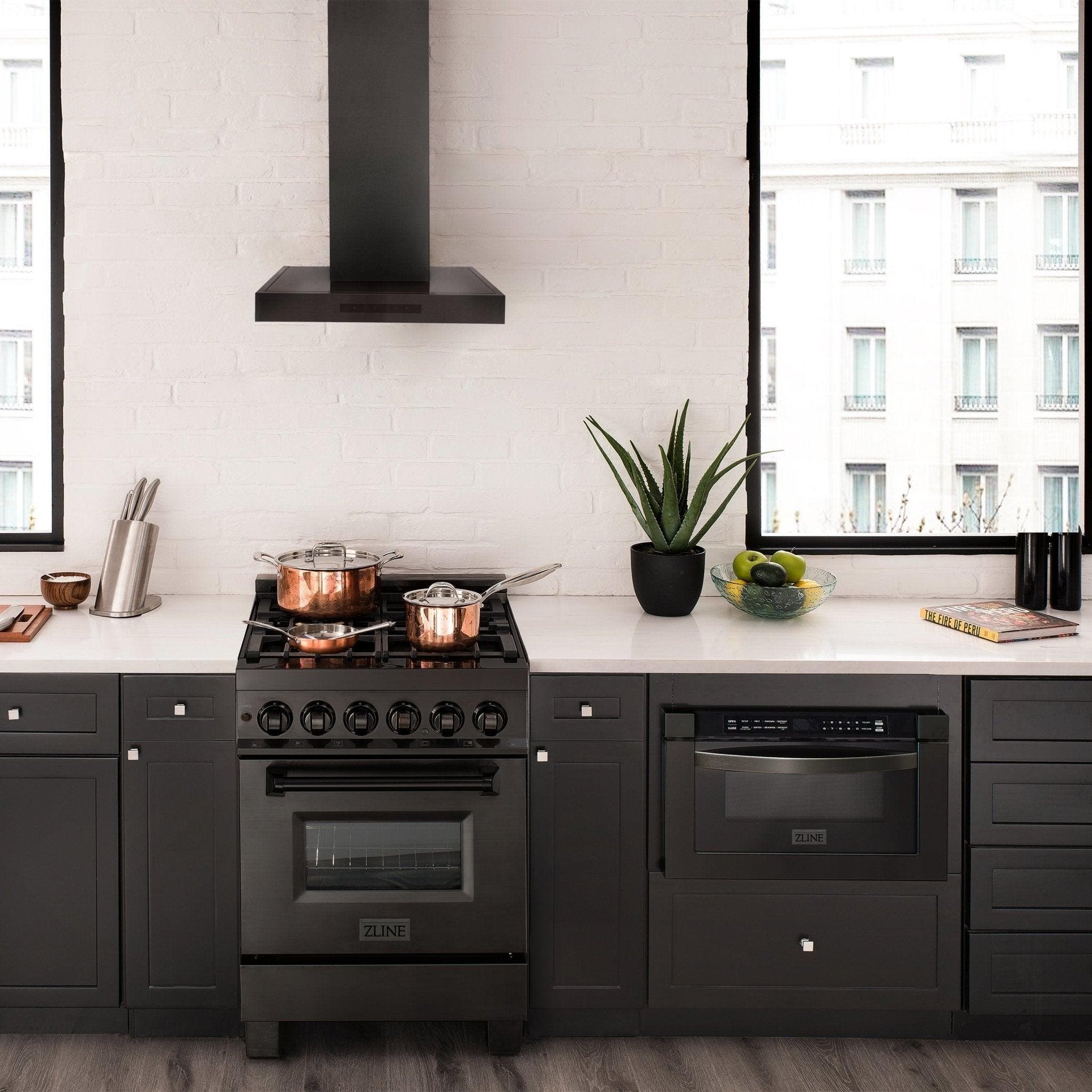Zline BSKEN30 Black Stainless Steel, 30 Inch