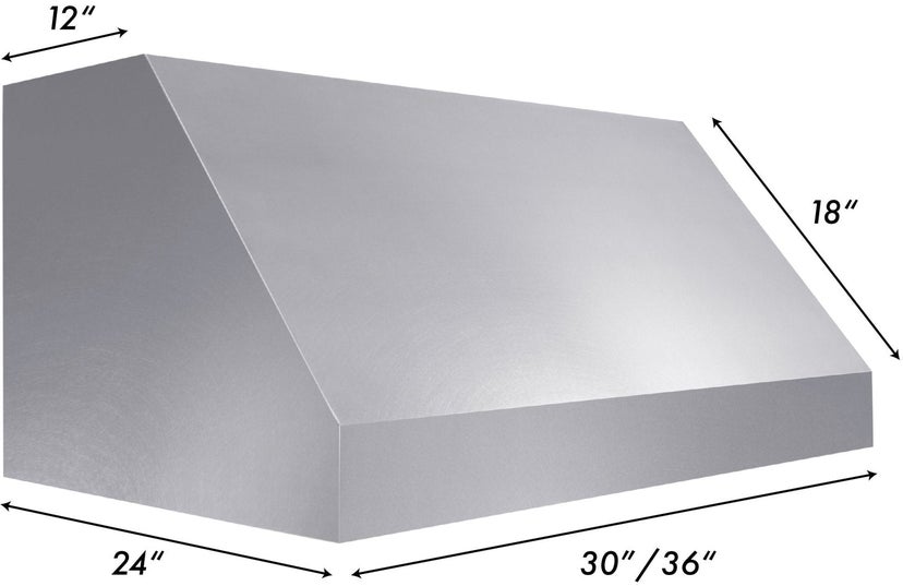 Zline 8685S36 Wall Mount Range Hood with 1200 CFM: Stainless Ste...