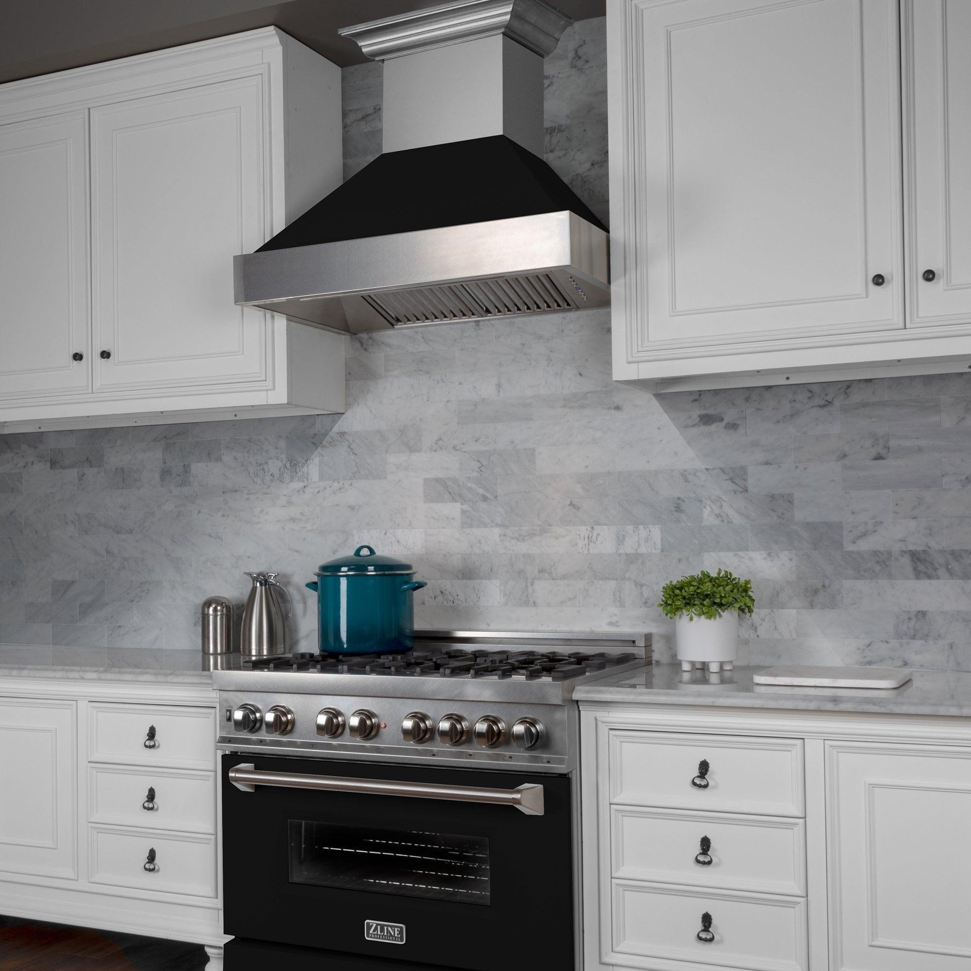 ZLINE 8654BLM36 Wall Mount Chimney Hood - Thumbnail 3