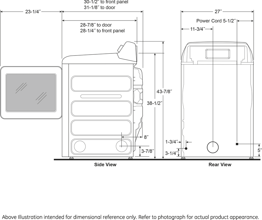 GE PTD70EBSTWS White with Silver Backsplash