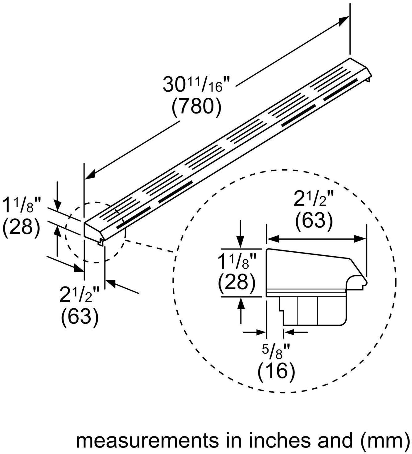 Bosch HDZIT301 Island Trim Kit
