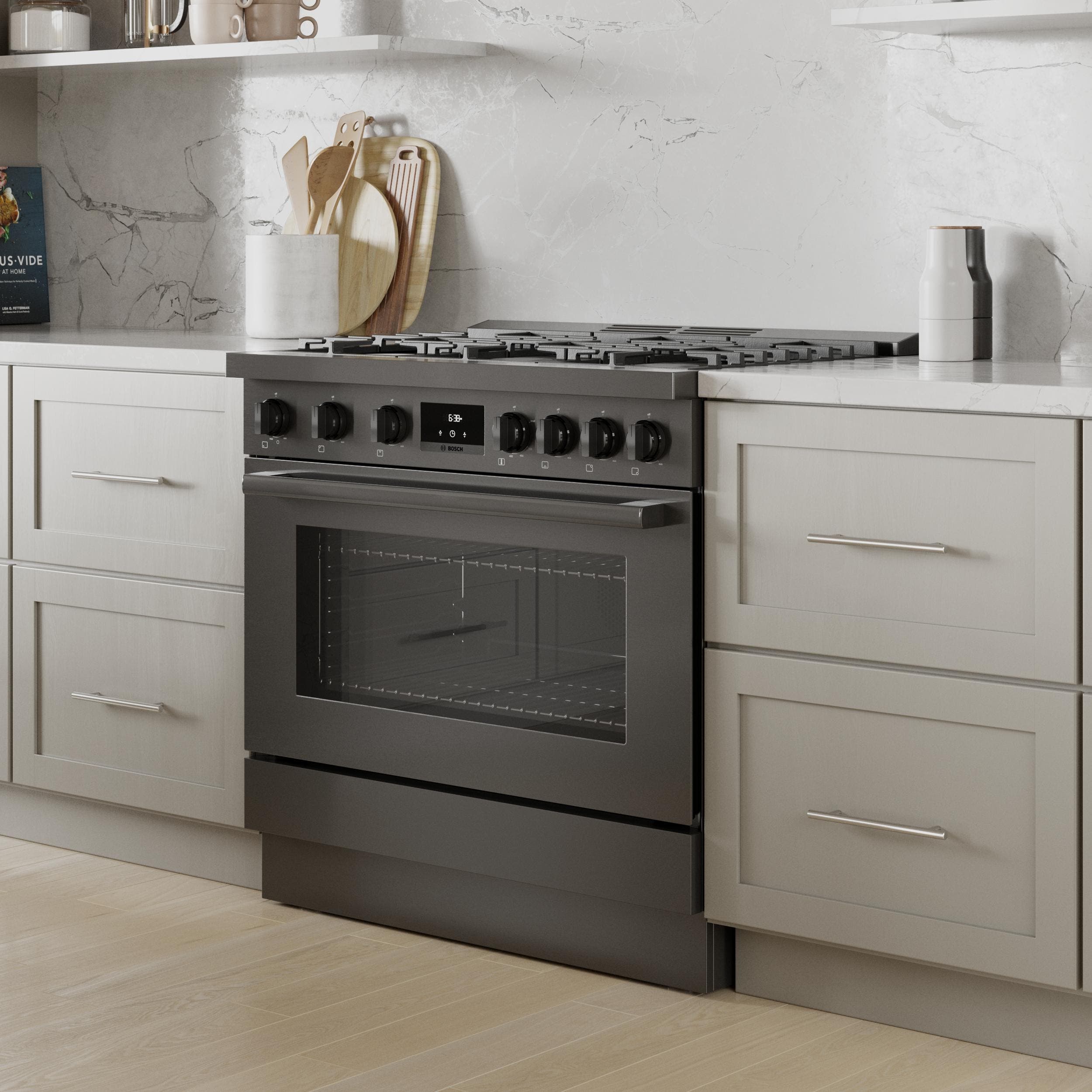 Bosch HEZ8TK36UC For 36", Black Stainless Steel