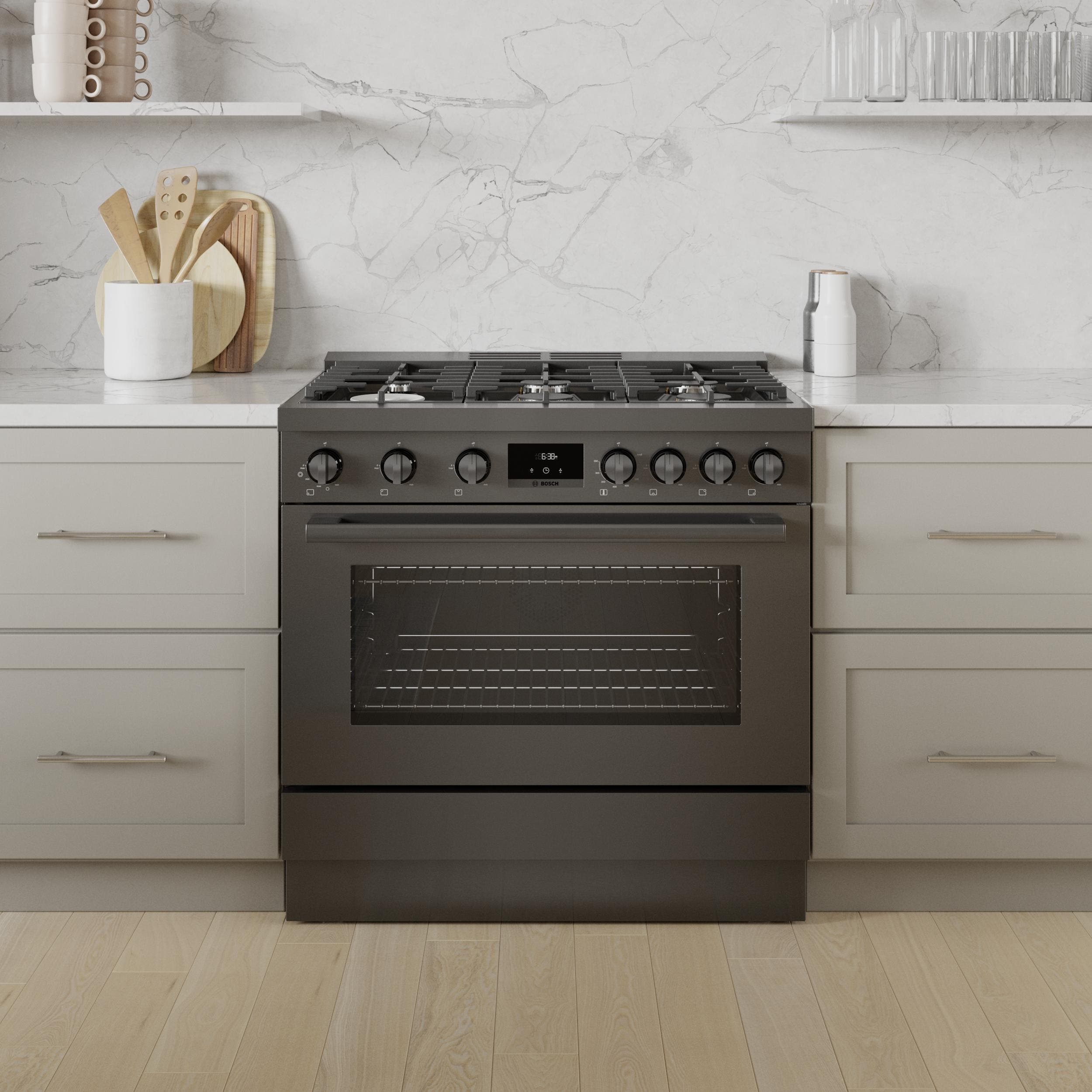 Bosch HEZ8TK36UC For 36", Black Stainless Steel