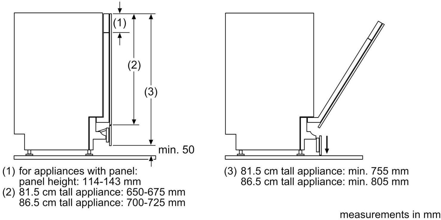 Bosch SMZ5003 Hinge for 4 Inch Toekick Height Installation