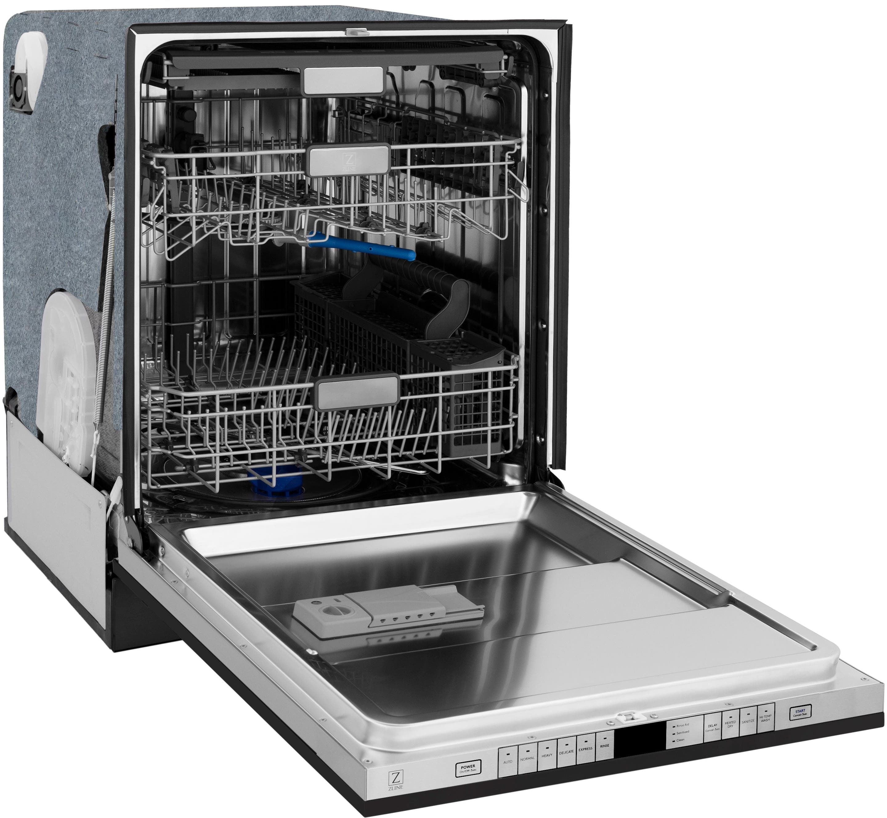 Zline DWMTZBS24CB Black Stainless with Champagne Bronze Handle
