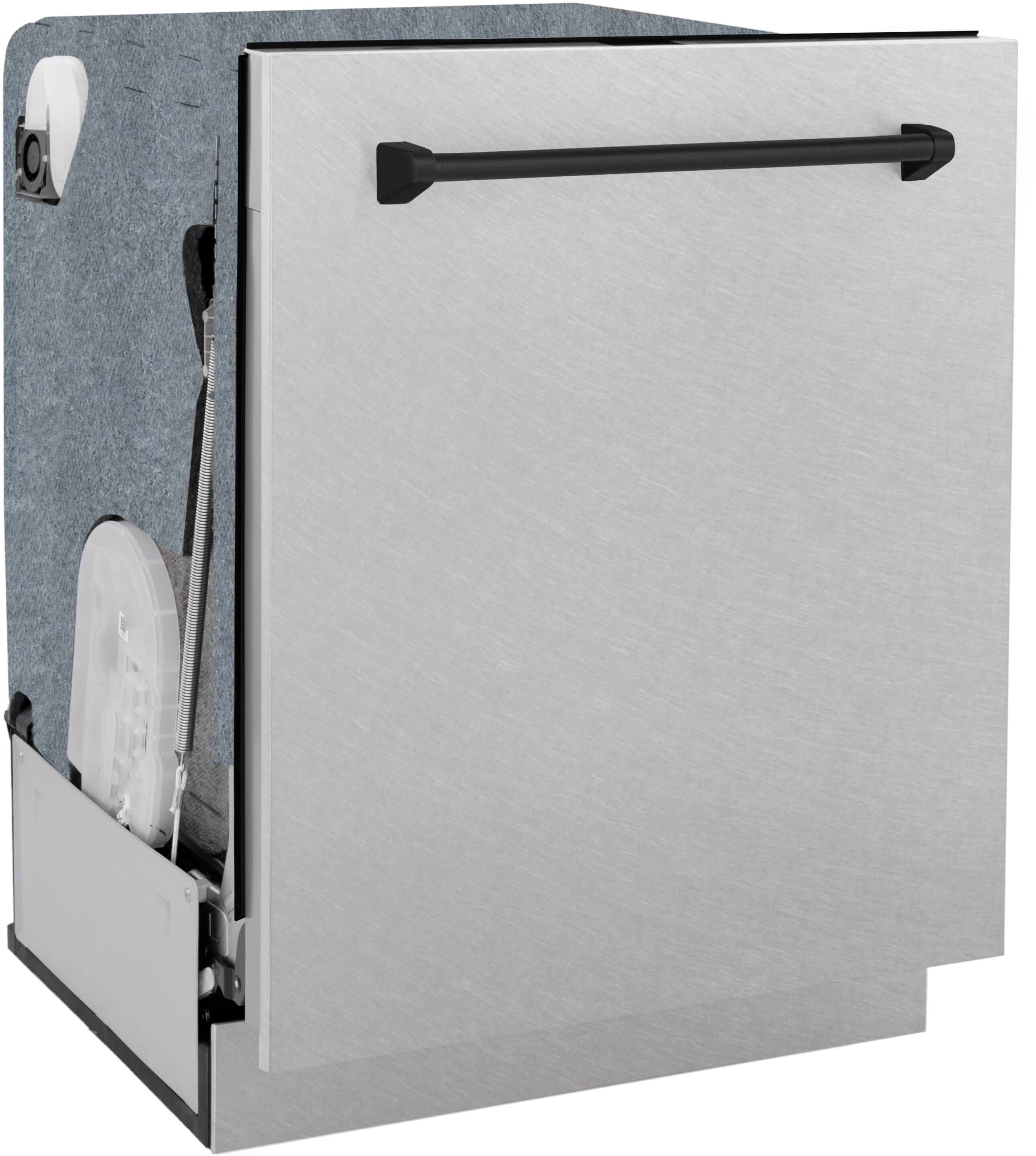 Zline DWMTZSN24MB Durasnow Stainless Steel With Matte Black Handle, ...