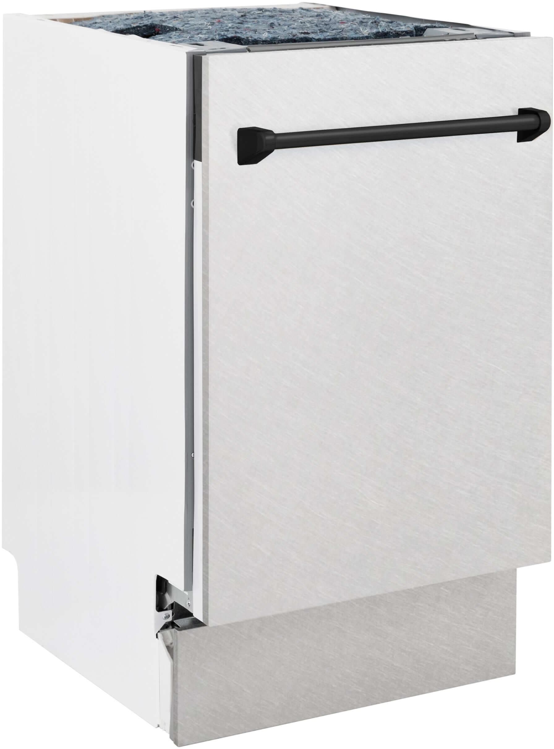 Zline DWVZSN18MB Durasnow Stainless Steel With Matte Black Handle, ...