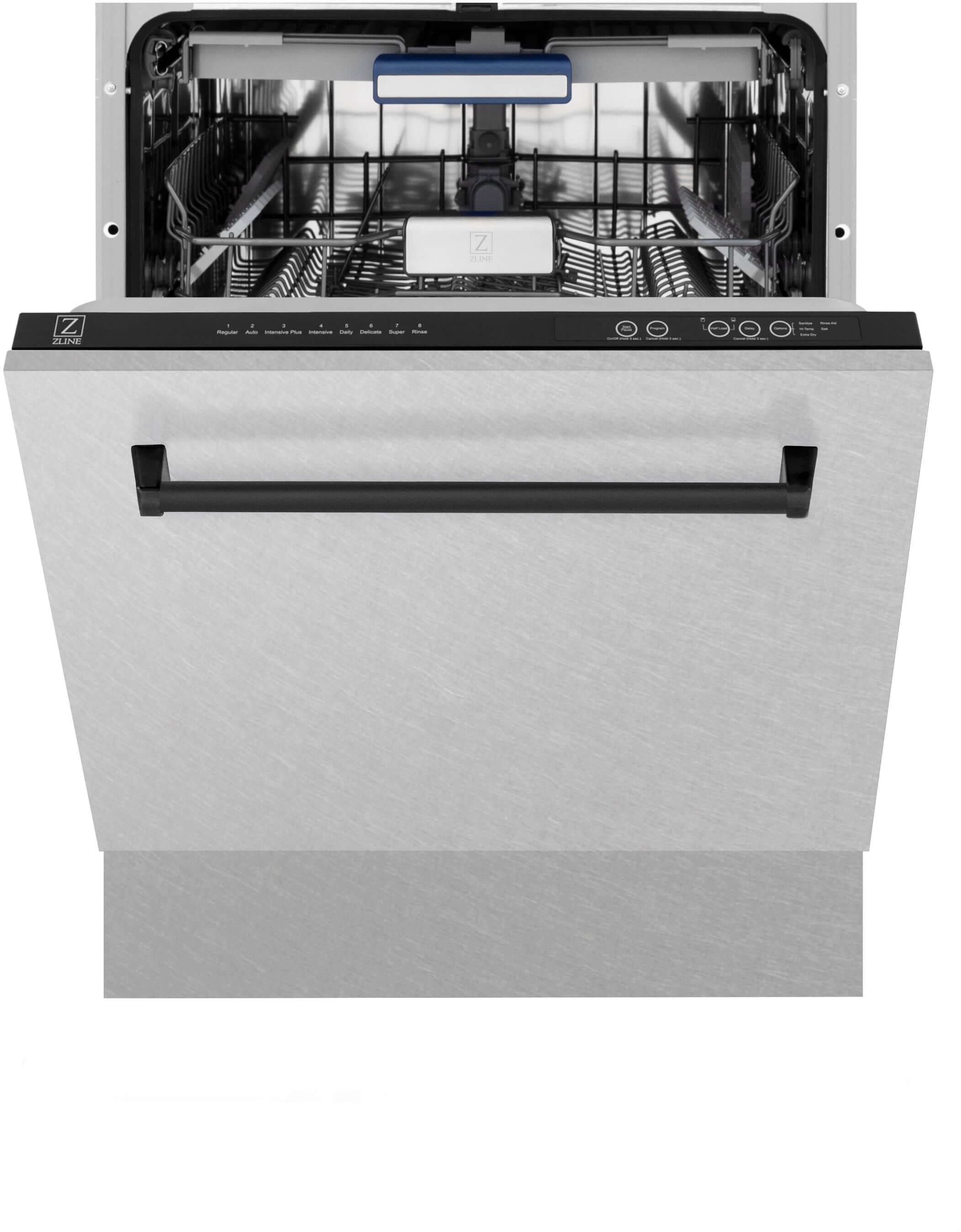Zline DWVZSN24MB Durasnow Stainless Steel With Matte Black Handle, ...