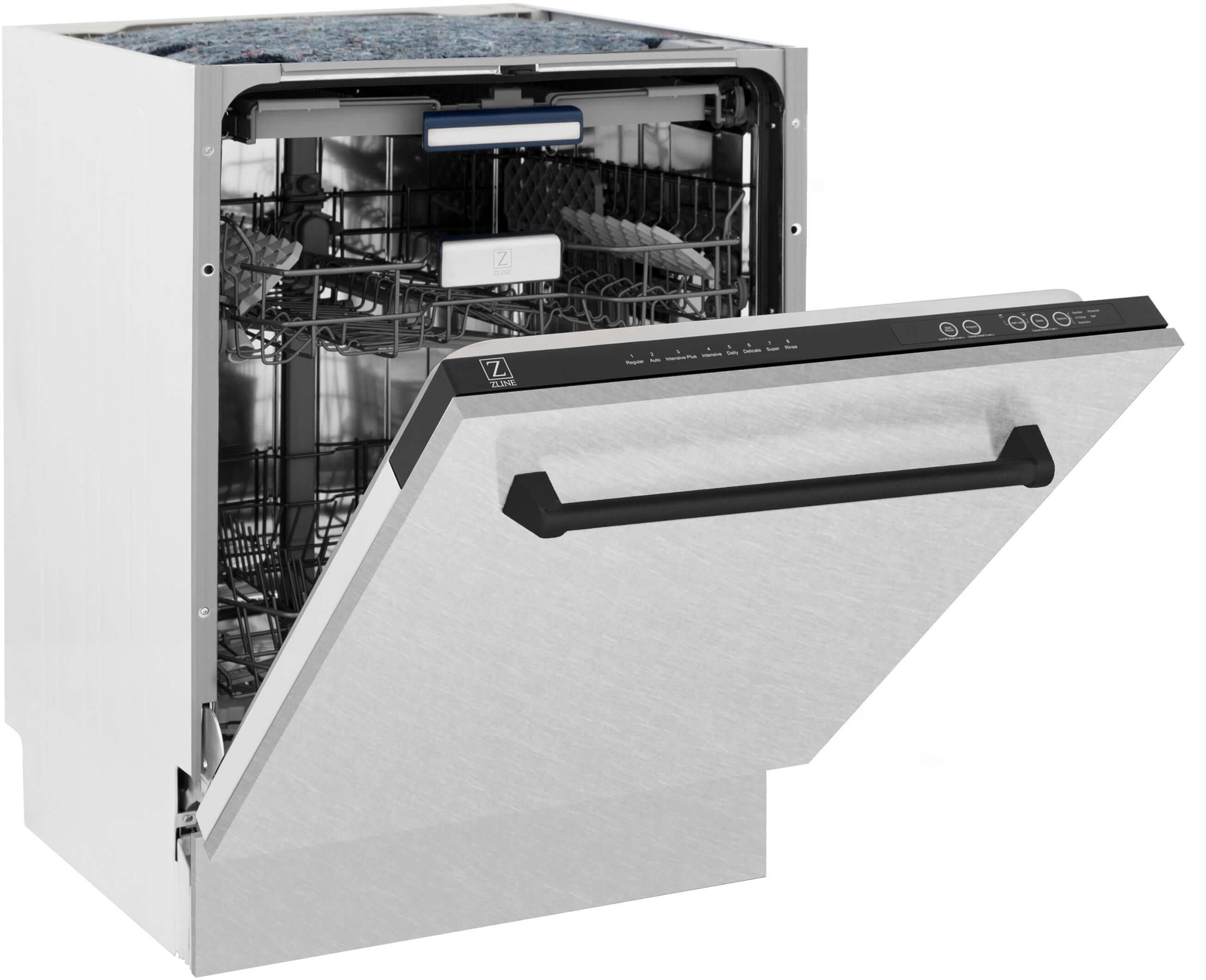 Zline DWVZSN24MB Durasnow Stainless Steel With Matte Black Handle, ...