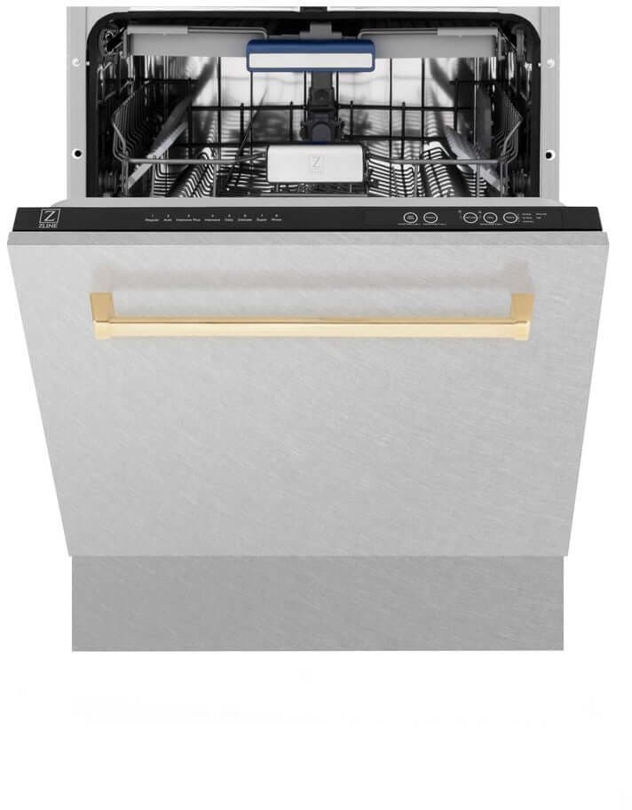 Zline DWVZSN24G Durasnow Stainless Steel With Gold Handle, 51dba