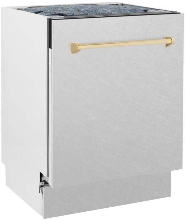 Zline DWVZSN24G Durasnow Stainless Steel With Gold Handle, 51dba