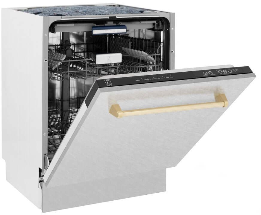 Zline DWVZSN24G Durasnow Stainless Steel With Gold Handle, 51dba