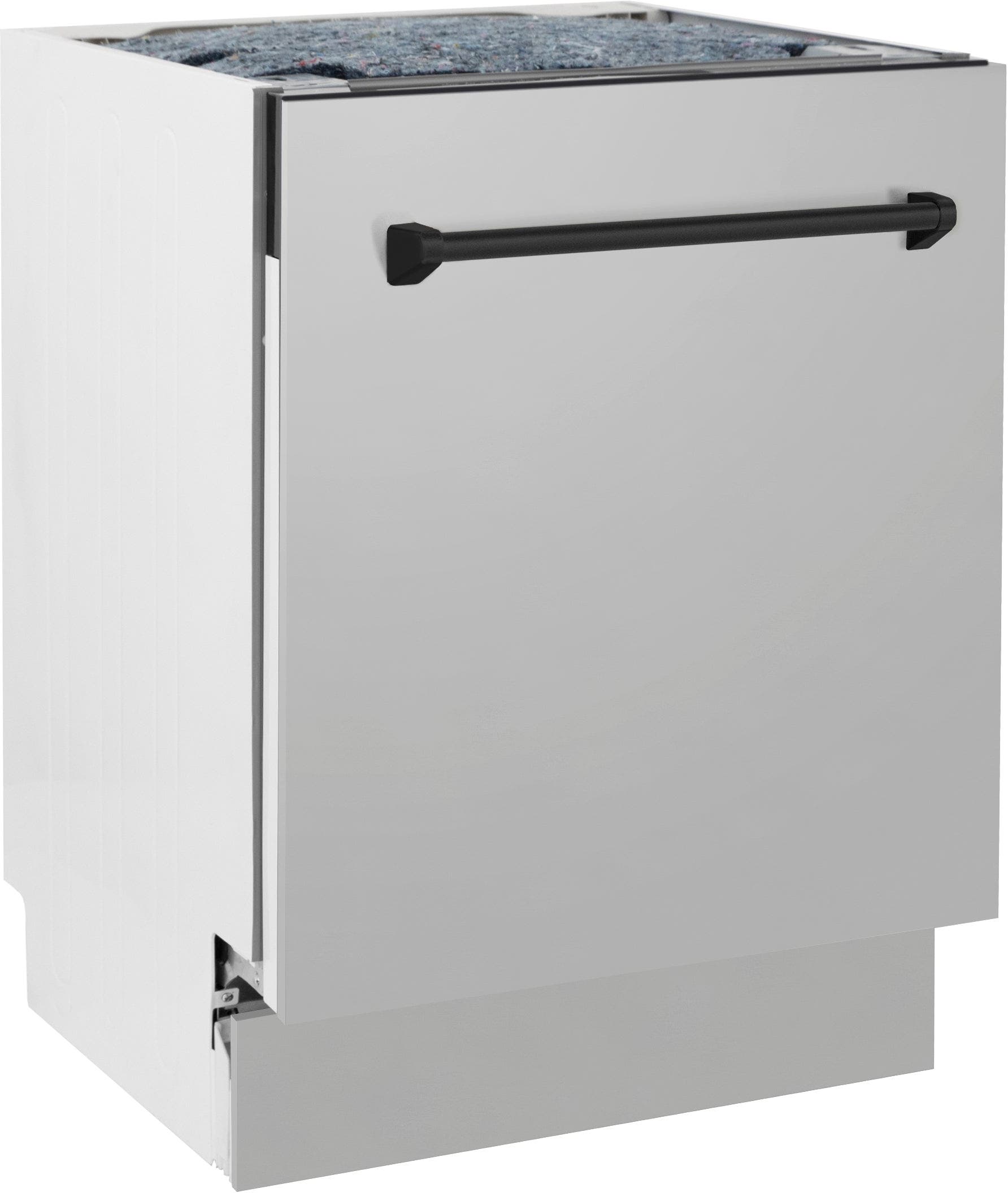 Zline DWVZ30424MB Stainless Steel With Matte Black Handle, 51dba