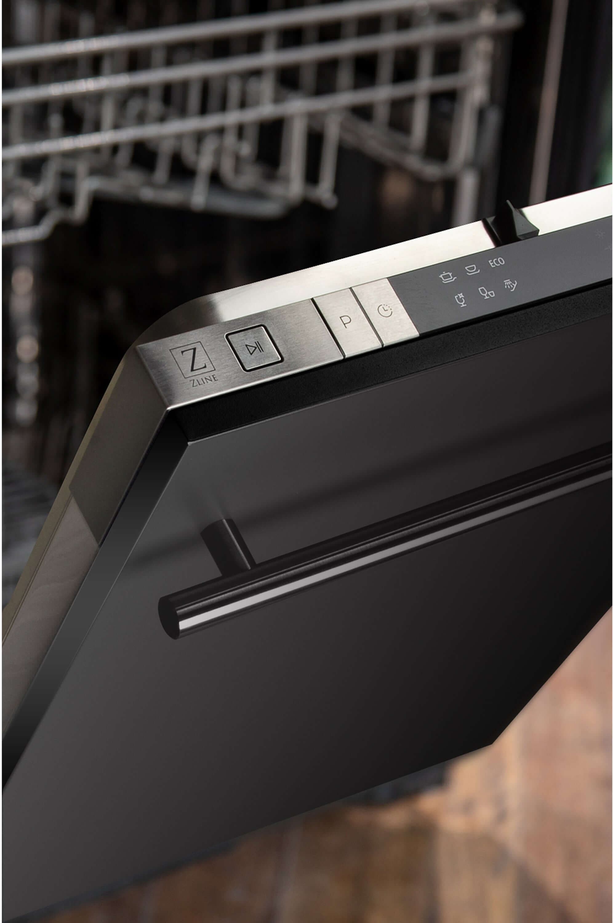 Zline DWBSH18 Black Stainless Steel, Modern Handle