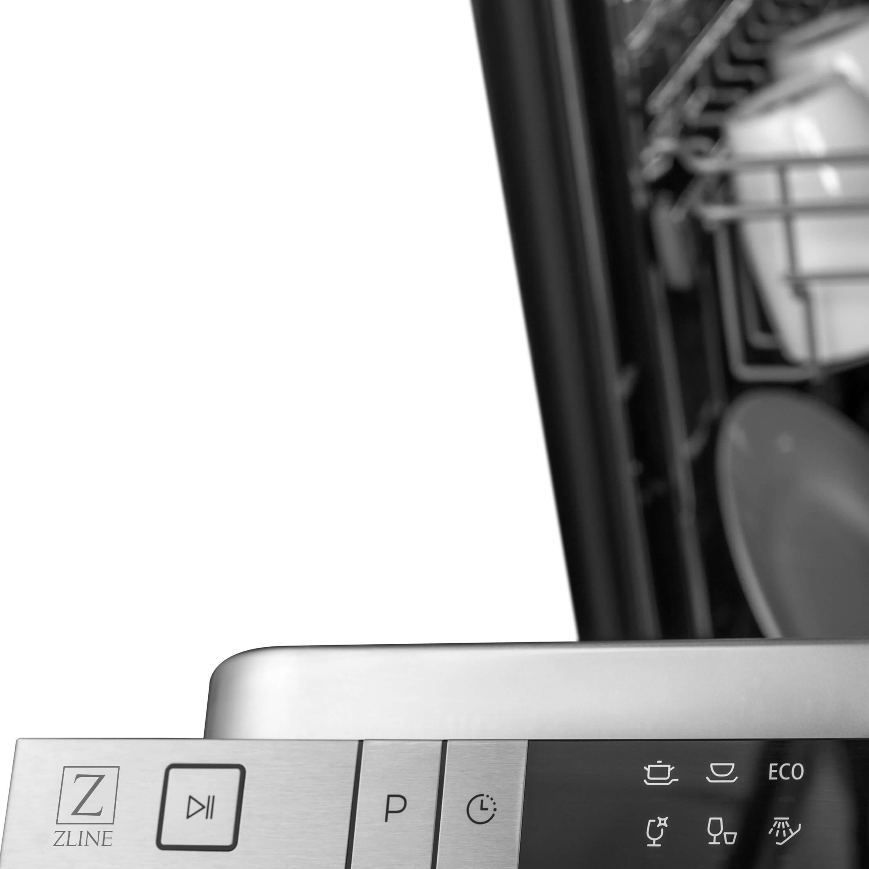Zline DWBSH18 Black Stainless Steel, Modern Handle