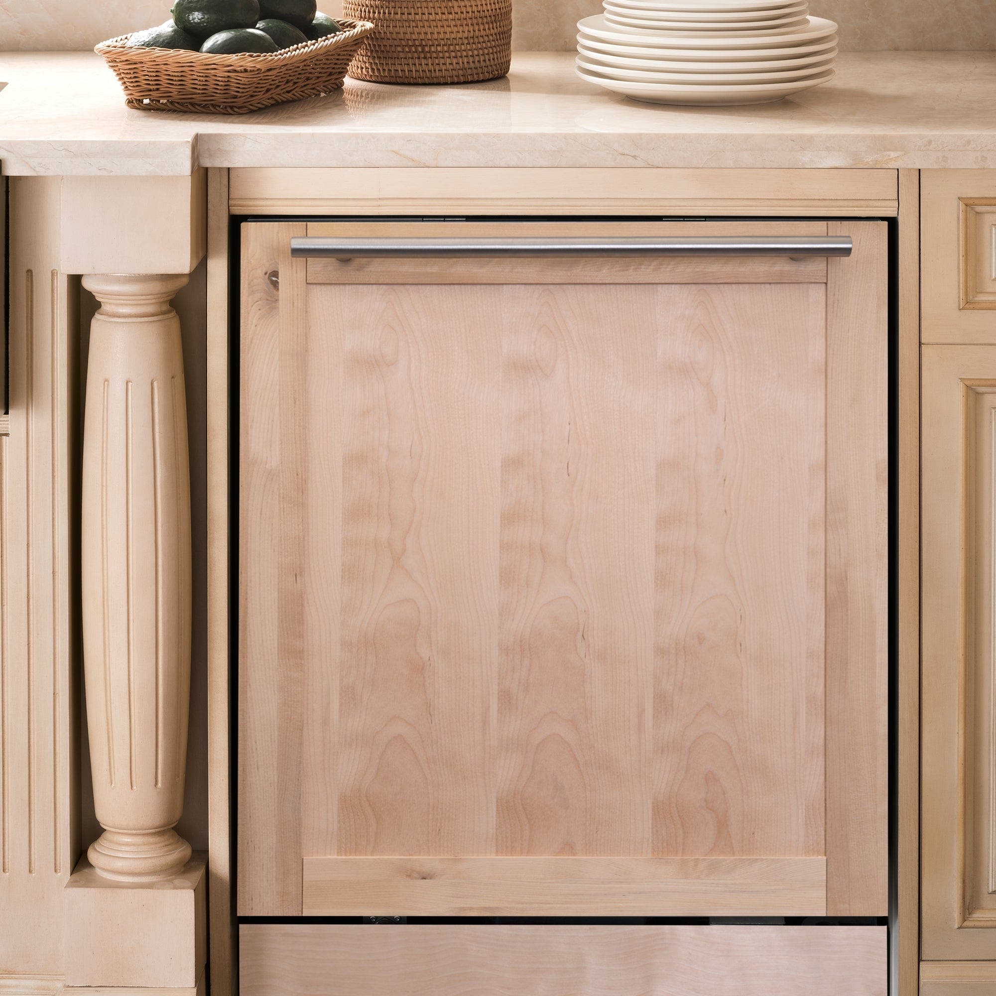 Zline DWUF24 Unfinished Wood, Modern Style Handle