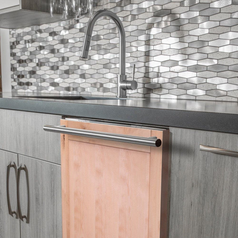 Zline DWUF24 Unfinished Wood, Modern Style Handle