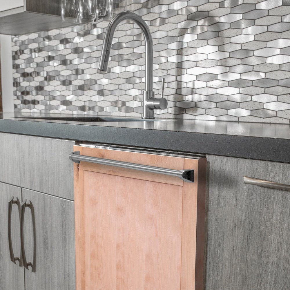 Zline DWUFH24 Unfinished Wood, Modern Style Handle
