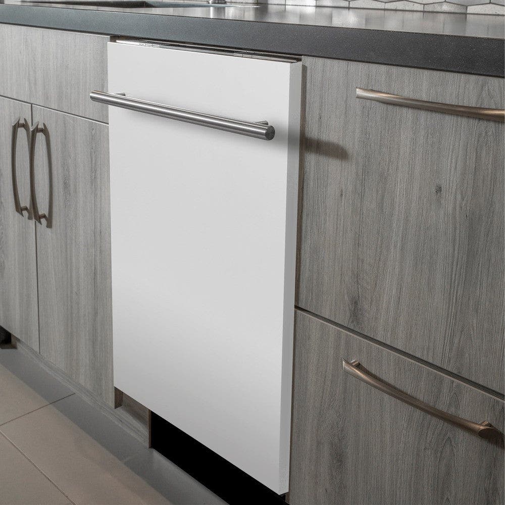 Zline DWWMH24 White Matte, Modern Handle