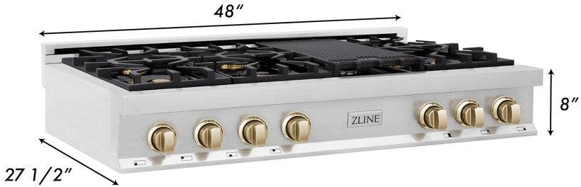 Zline RTZ48G Stainless Steel with Gold Accents