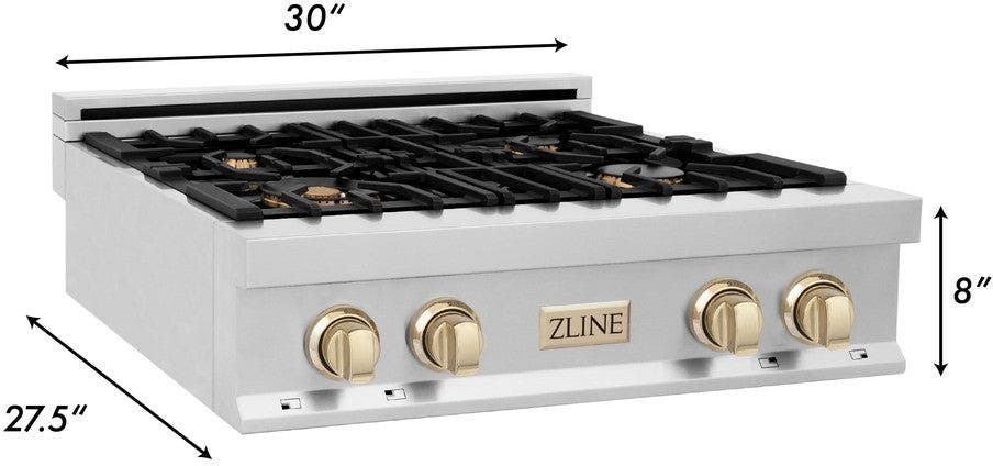Zline RTZ30G Stainless Steel And Gold Accents