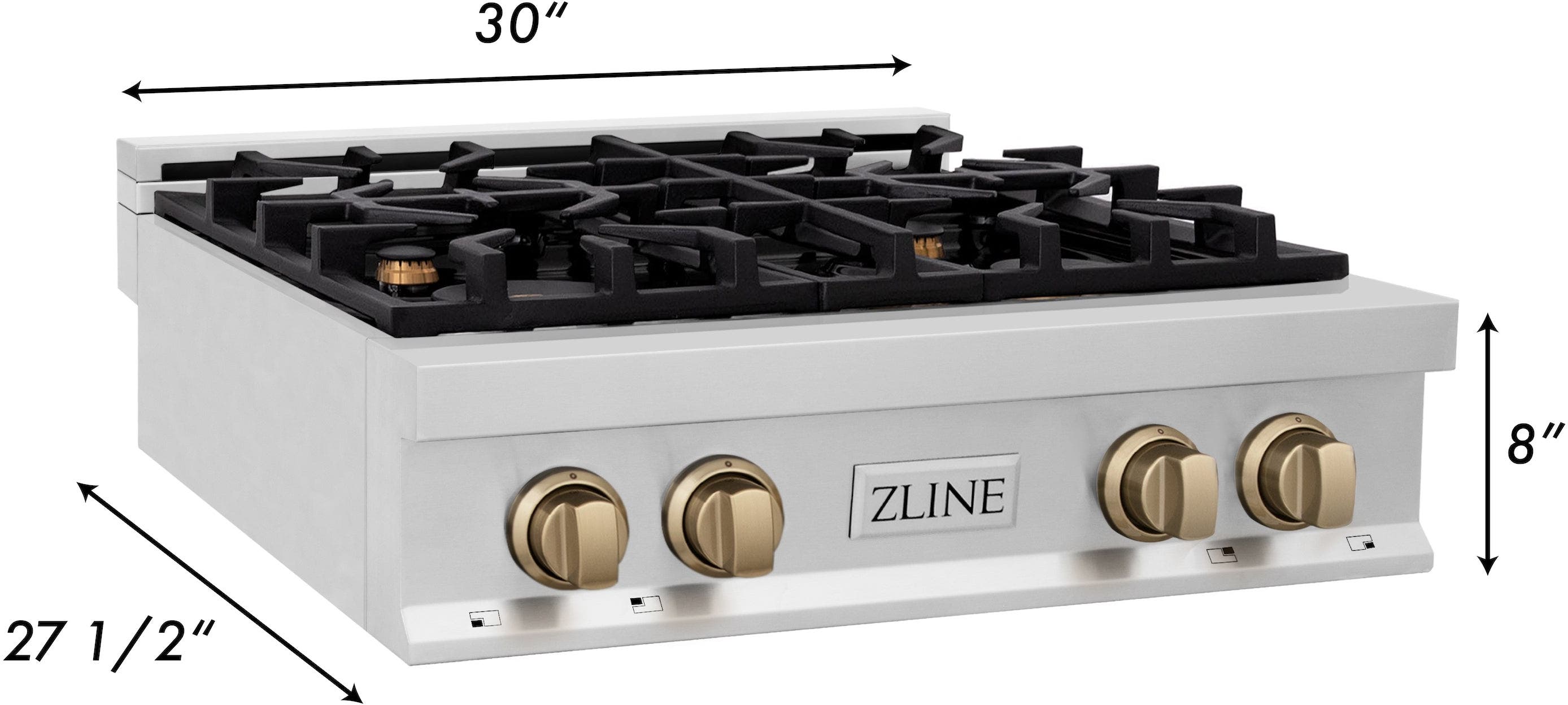 Zline RTZ30CB Stainless Steel And Champagne Bronze Accents