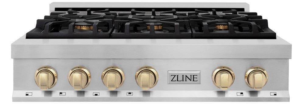 Zline RTZ36G Stainless Steel And Gold Accents