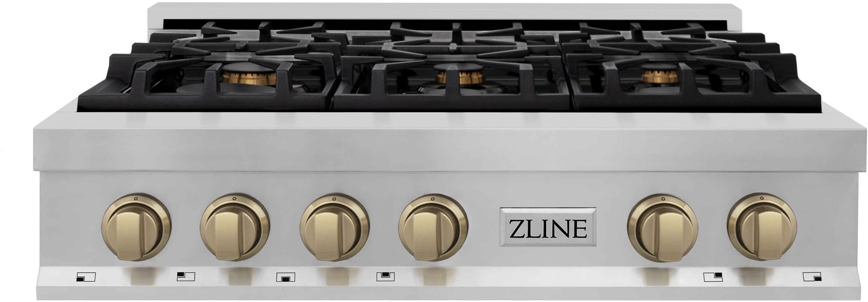Zline RTZ36CB Stainless Steel And Champagne Bronze Accents