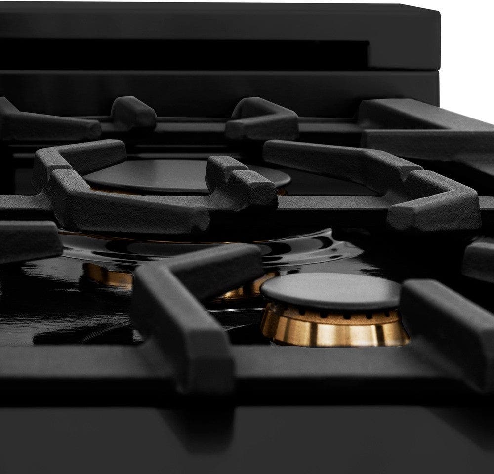 Zline RTBZ36G Black Stainless Steel And Gold Accents