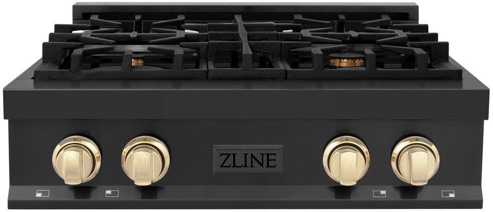 Zline RTBZ30G Black Stainless Steel And Gold Accents