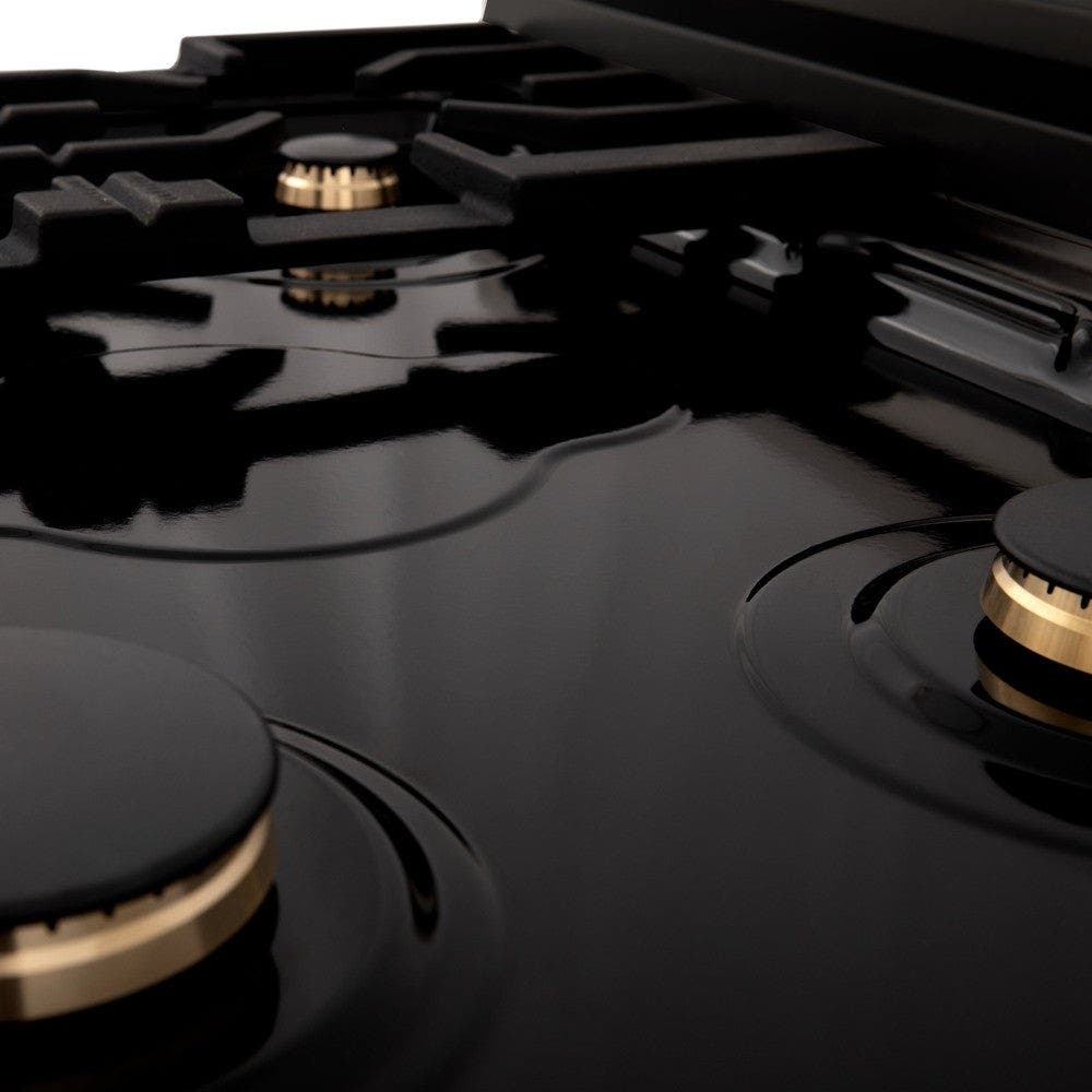 Zline RTBZ30G Black Stainless Steel And Gold Accents