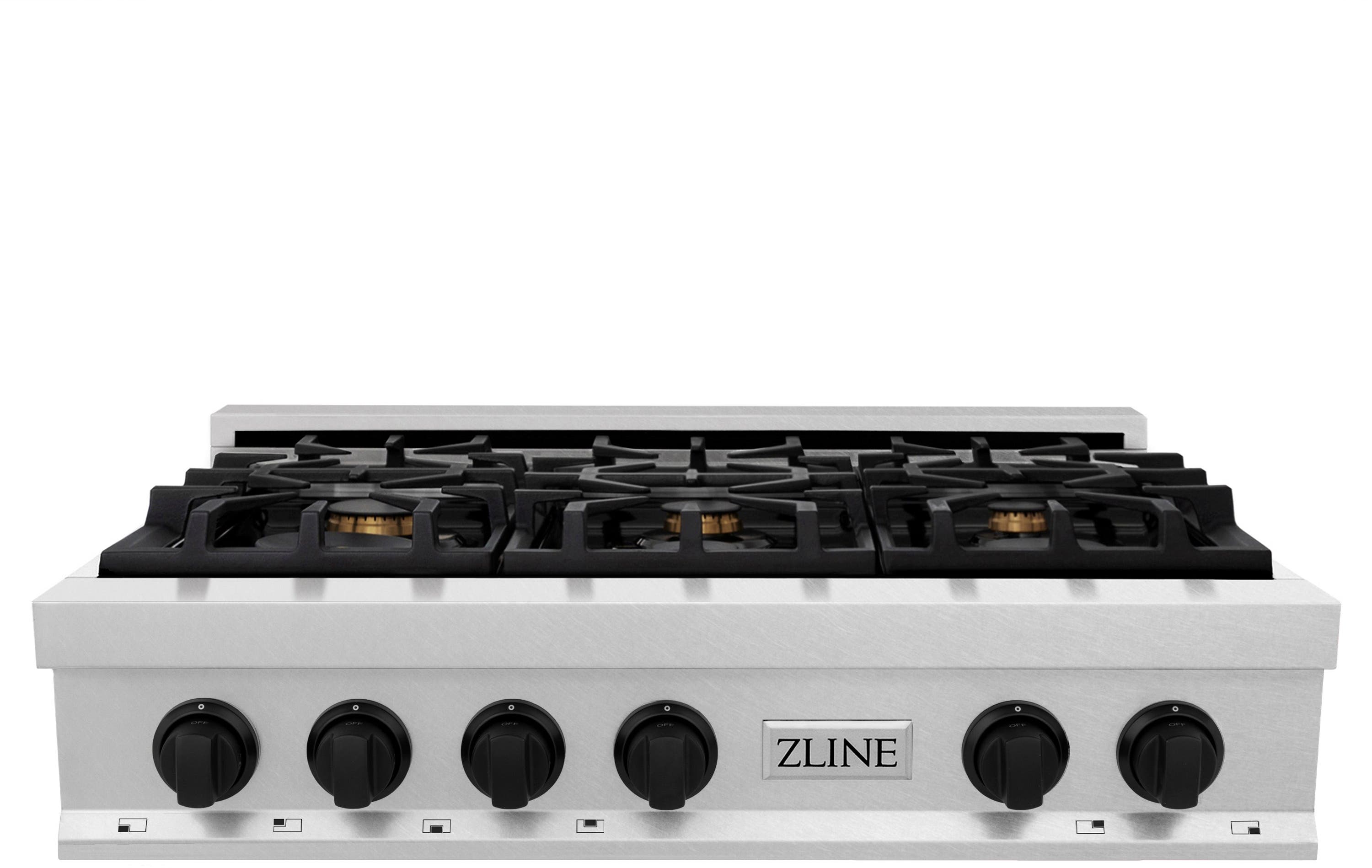 Zline RTSZ36MB Durasnow Stainless Steel and Matte Black Accents