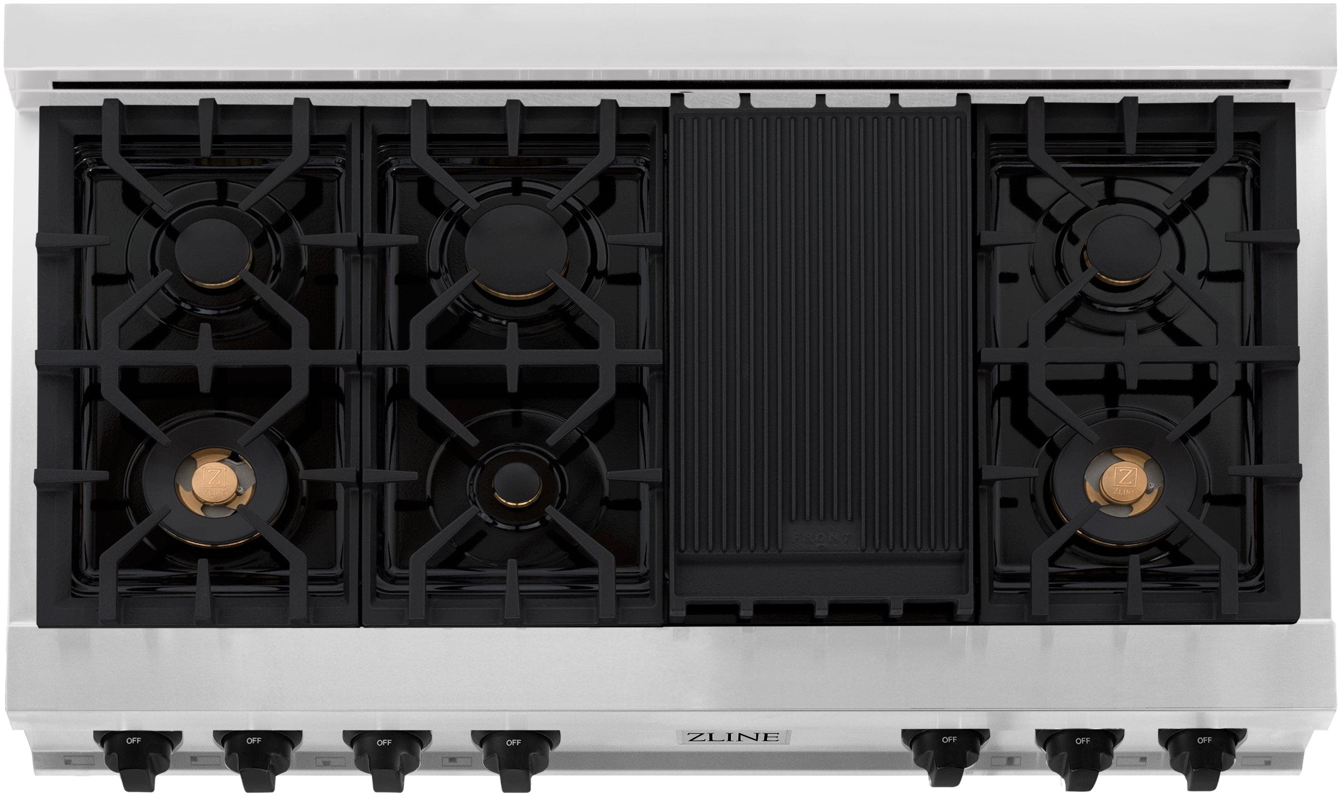 Zline RTZ48MB Stainless Steel and Matte Black Accents