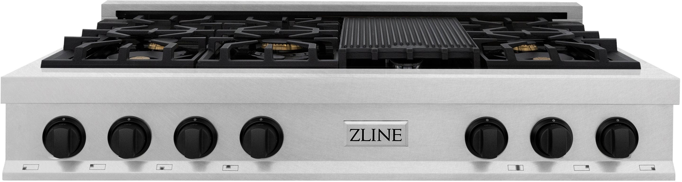 Zline RTSZ48MB Durasnow Stainless Steel and Matte Black Accents