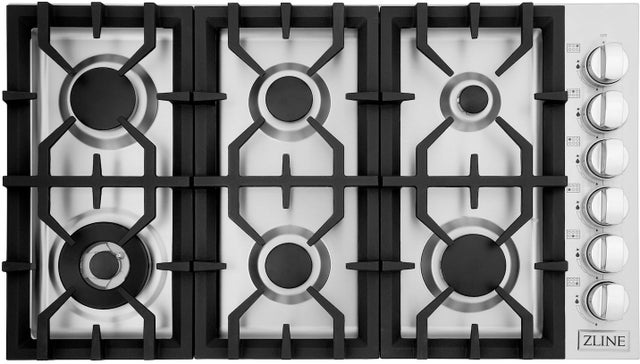 Zline RC36 36 Inch Drop-In Gas Cooktop with 6 Sealed Burners:...