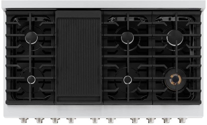 Zline SGRWM48 Stainless Steel With White Matte Doors