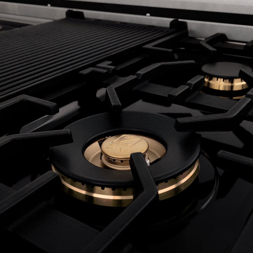 Zline RASSNBR60 Fingerprint Resistant Stainless Steell With Brass ...