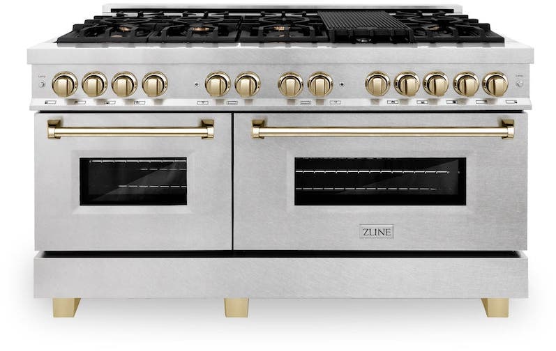 Zline RASZSN60G Durasnow Stainless Steel With Gold Accents