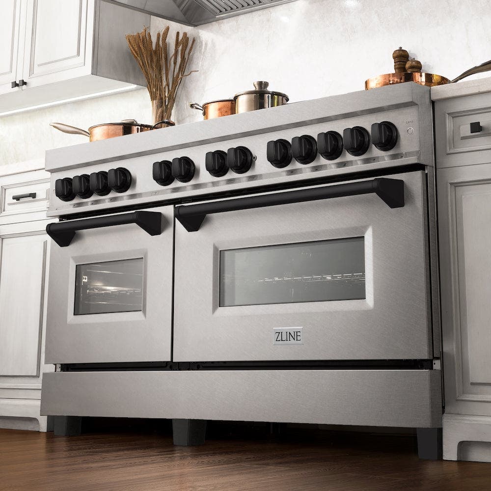 Zline RASZSN60MB Durasnow Stainless Steel With Matte Black Accents
