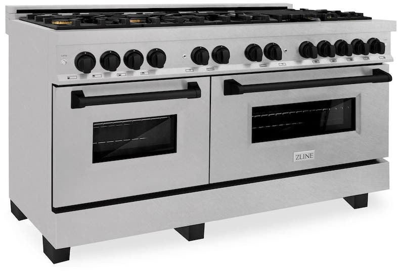 Zline RASZSN60MB Durasnow Stainless Steel With Matte Black Accents