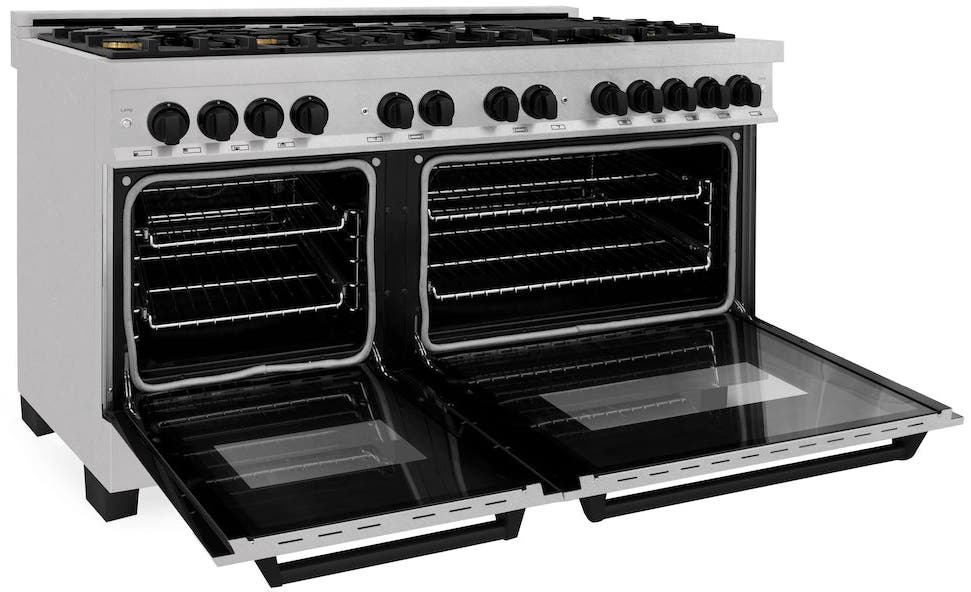 Zline RASZSN60MB Durasnow Stainless Steel With Matte Black Accents