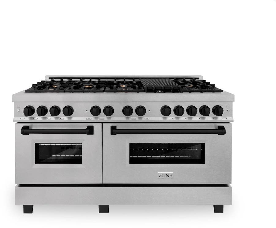 Zline RASZSN60MB Durasnow Stainless Steel With Matte Black Accents