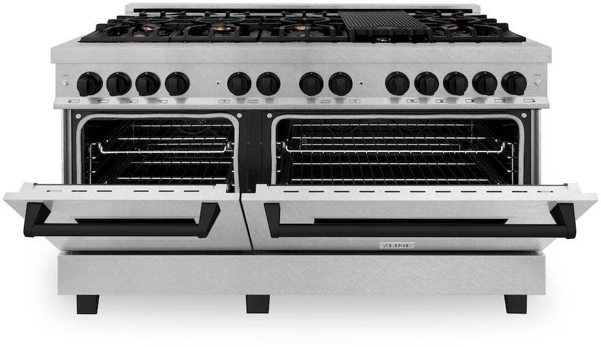 Zline RASZSN60MB Durasnow Stainless Steel With Matte Black Accents