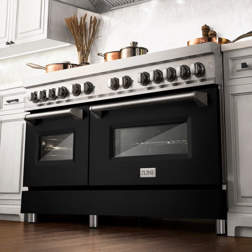 Zline RABLM60 Stainless Steel And Black Matte Door
