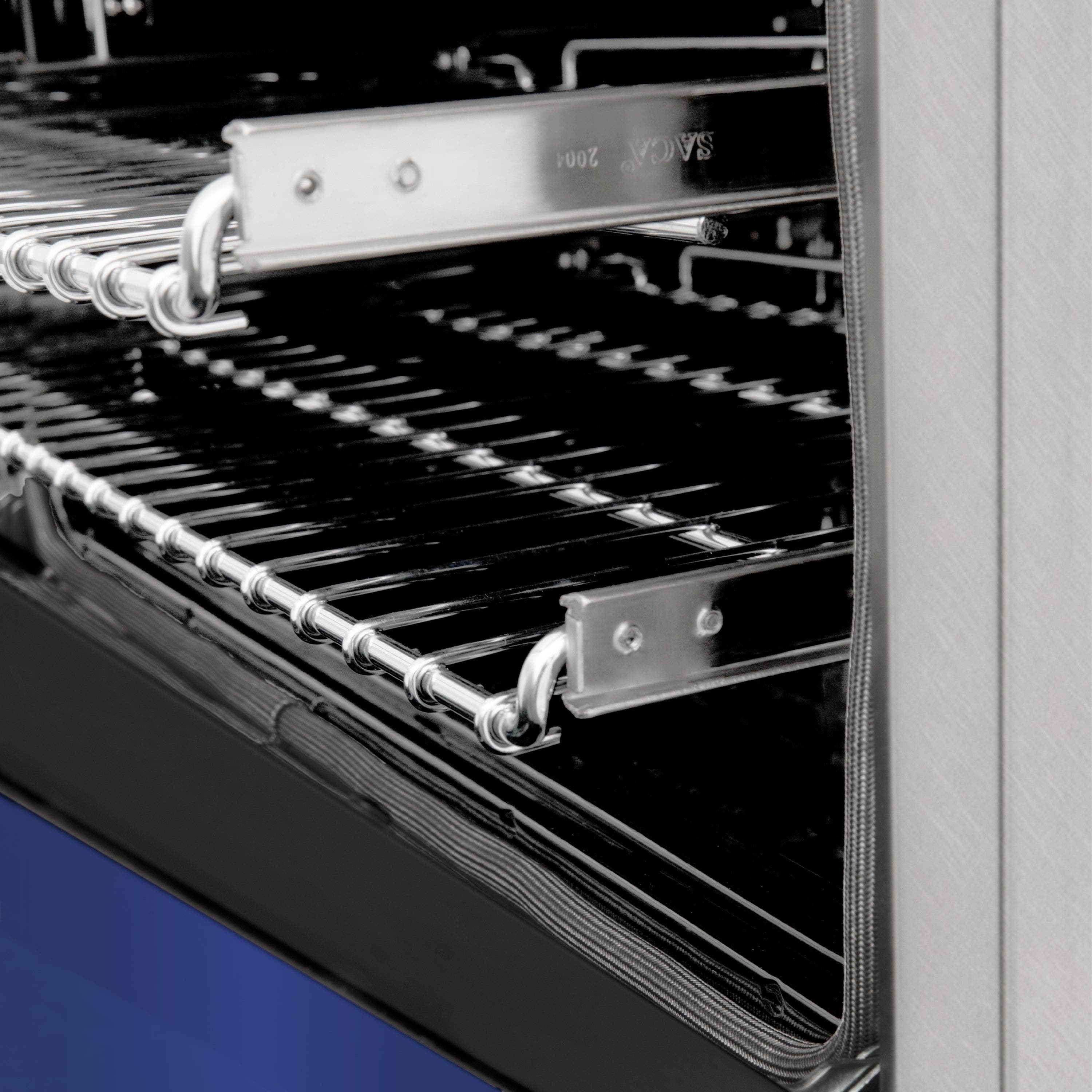 Zline RASBM24 Durasnowstainless Steel With Blue Matte Door